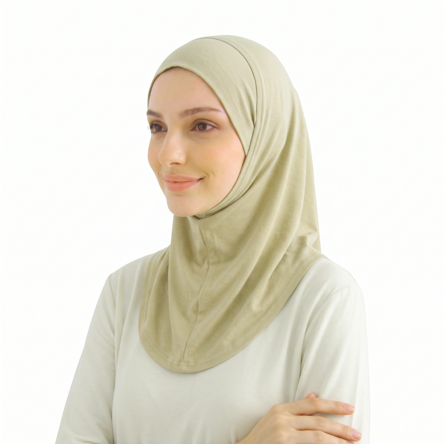 حجاب ليكرا طويل بتصميم مريح وعملي بدون دبابيس تغطية كاملة وثبات مثالي