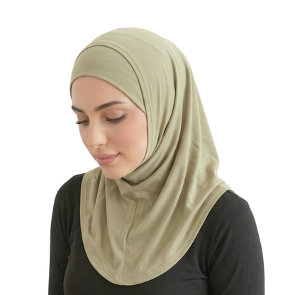 حجاب ليكرا قطعتين