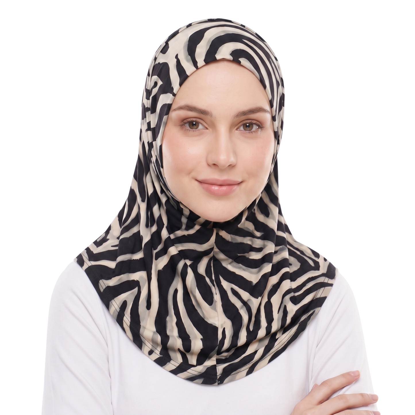 حجاب ليكرا منقوش قطعة واحدة