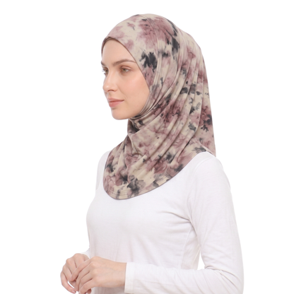 حجاب ليكرا منقوش قطعة واحدة
