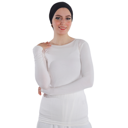 Cotton Round-Neck Bodysuit with Long Sleeve