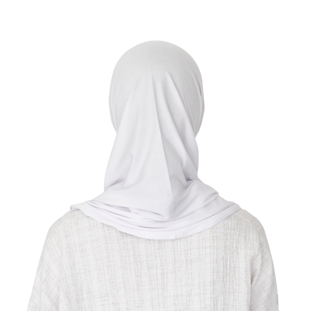 حجاب قطن قطعة واحدة لون أبيض ALTOBEH - خامة ناعمة ومنعشة للاستخدام اليومي