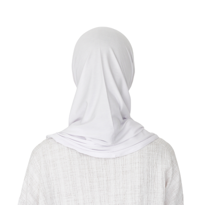 حجاب قطن قطعة واحدة لون أبيض ALTOBEH - خامة ناعمة ومنعشة للاستخدام اليومي