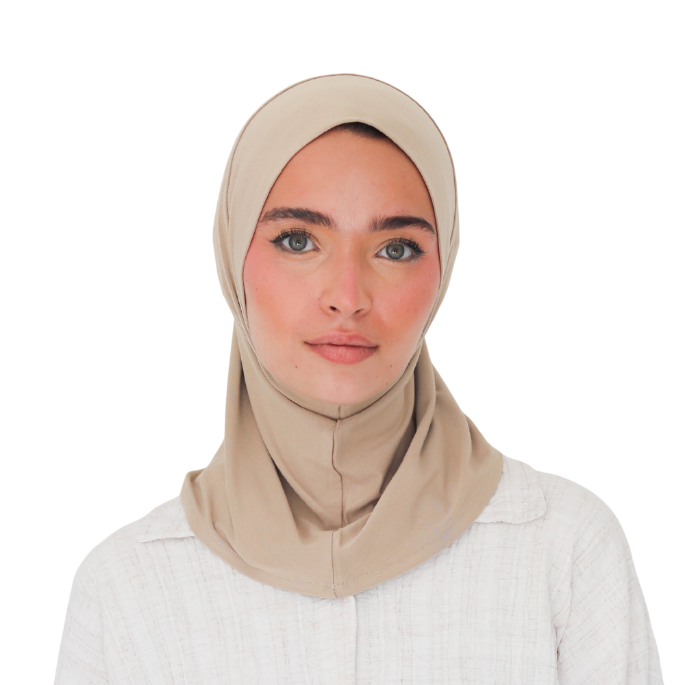 حجاب قطن قطعة واحدة قصير ALTOBEH - ثبات تام بدون دبابيس.