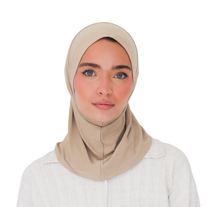 حجاب قطن قطعة واحدة قصير ALTOBEH - ثبات تام بدون دبابيس.