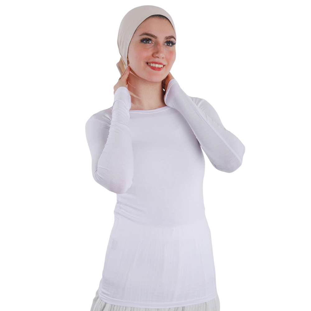 Cotton Round-Neck Bodysuit with Long Sleeve