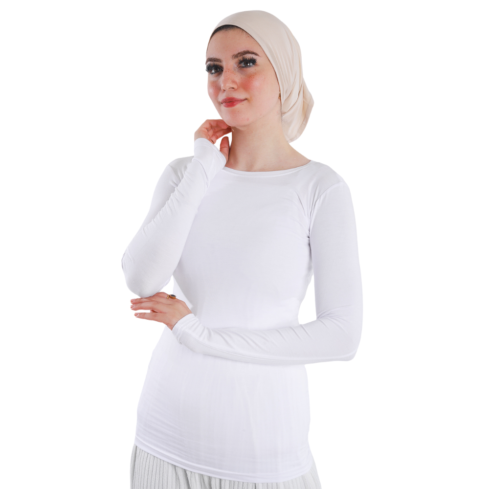 Cotton Round-Neck Bodysuit with Long Sleeve