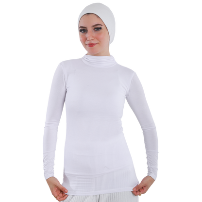 بودي قطن نصف رقبة بأكمام طويلة