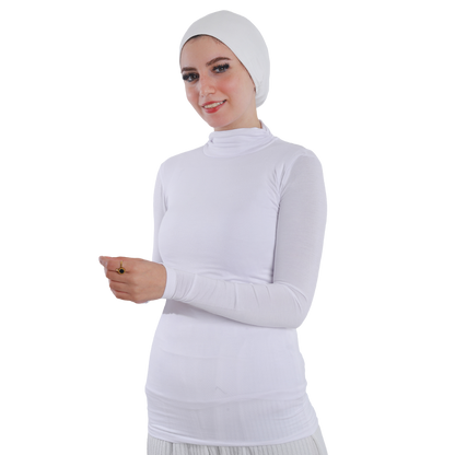 بودي قطن نصف رقبة بأكمام طويلة