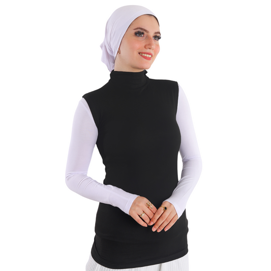 بودي قطن نص رقبة بدون أكمام