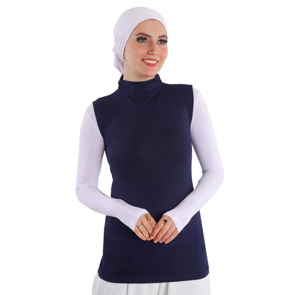 بودي قطن نص رقبة بدون أكمام