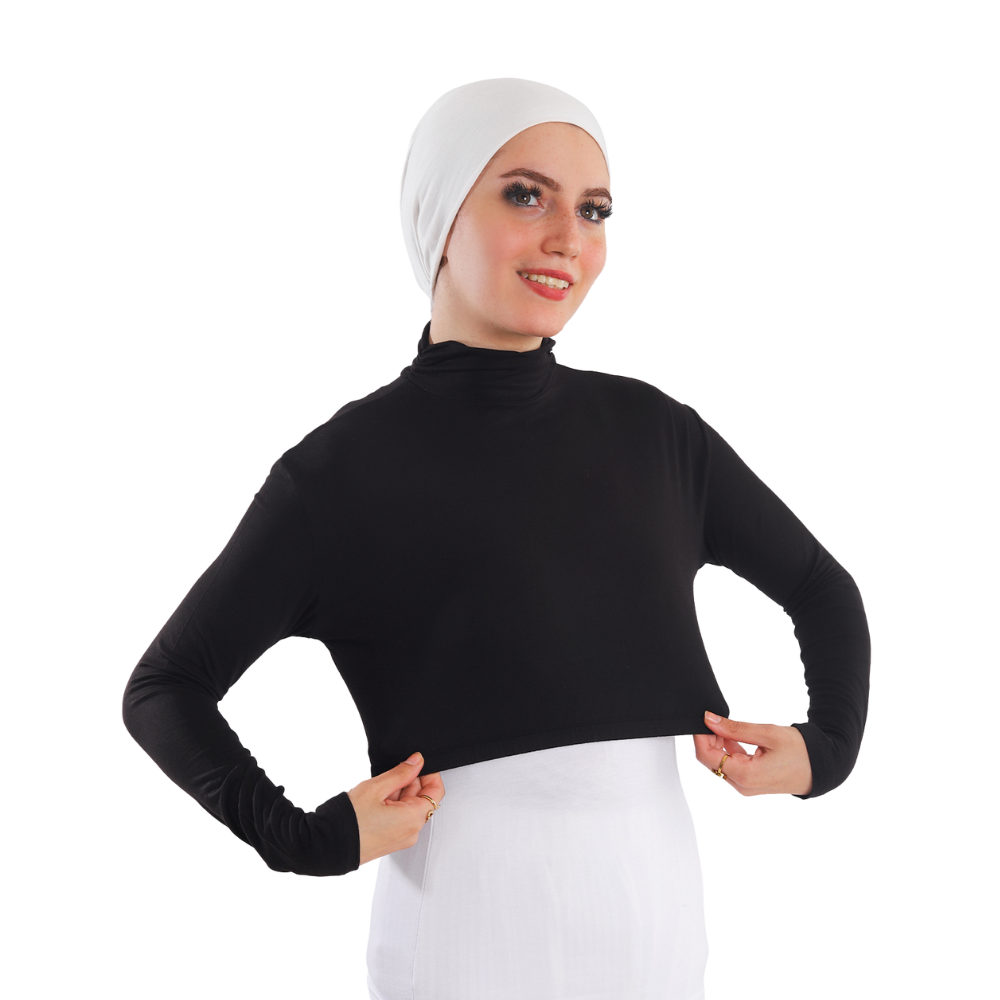 نصف بودي قطن بأكمام طويلة