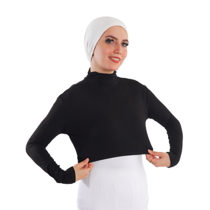 نصف بودي قطن بأكمام طويلة