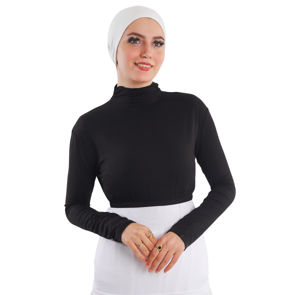 نصف بودي قطن بأكمام طويلة