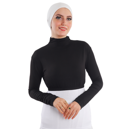 نصف بودي قطن بأكمام طويلة