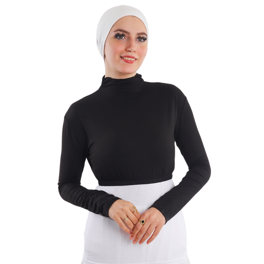 نصف بودي قطن بأكمام طويلة