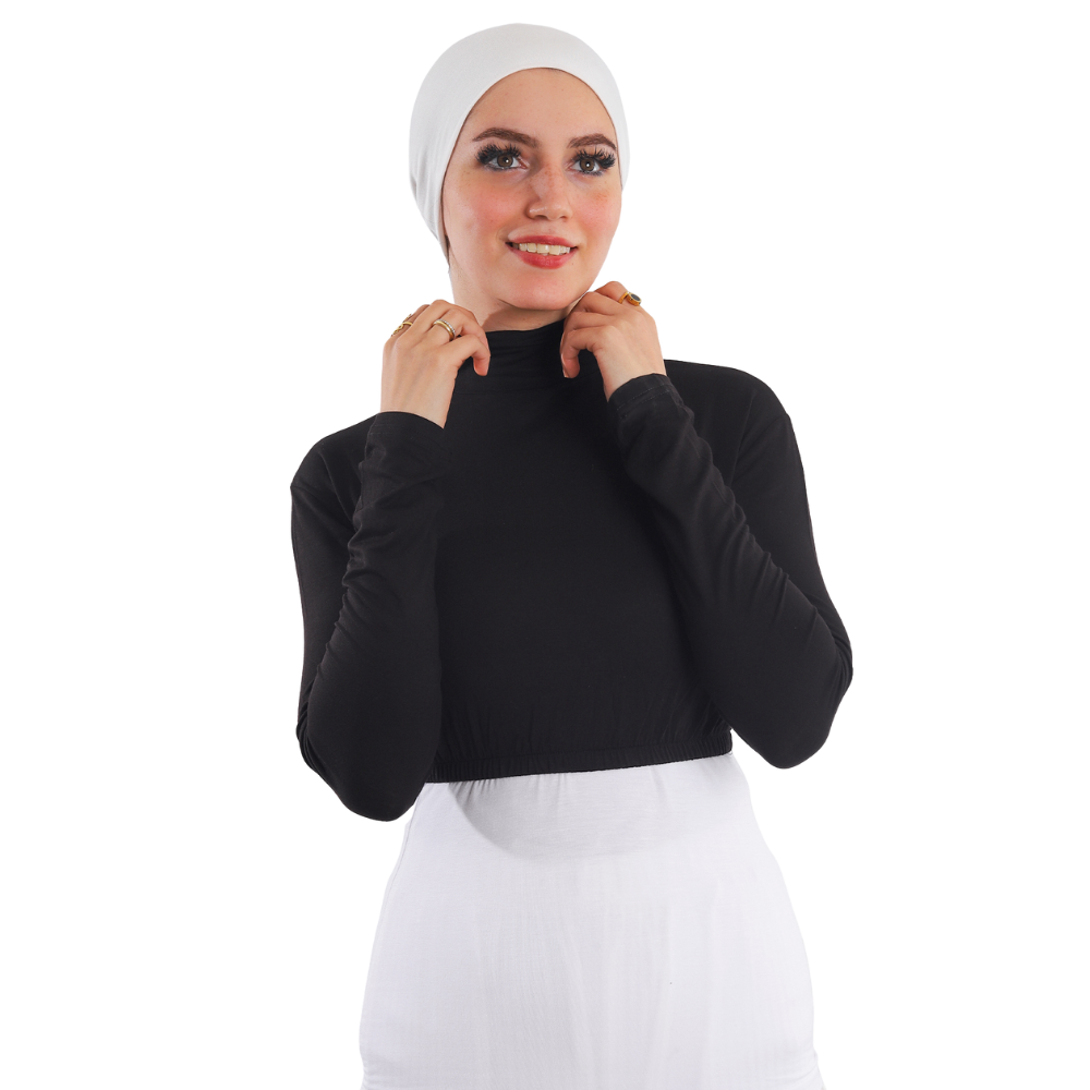 نصف بودي قطن بأكمام طويلة