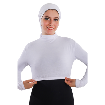 نصف بودي قطن بأكمام طويلة