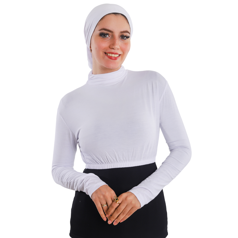 نصف بودي قطن بأكمام طويلة