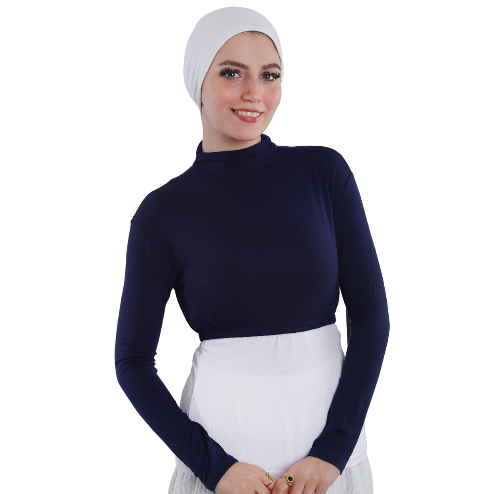 نصف بودي قطن بأكمام طويلة