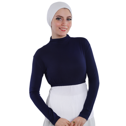 نصف بودي قطن بأكمام طويلة