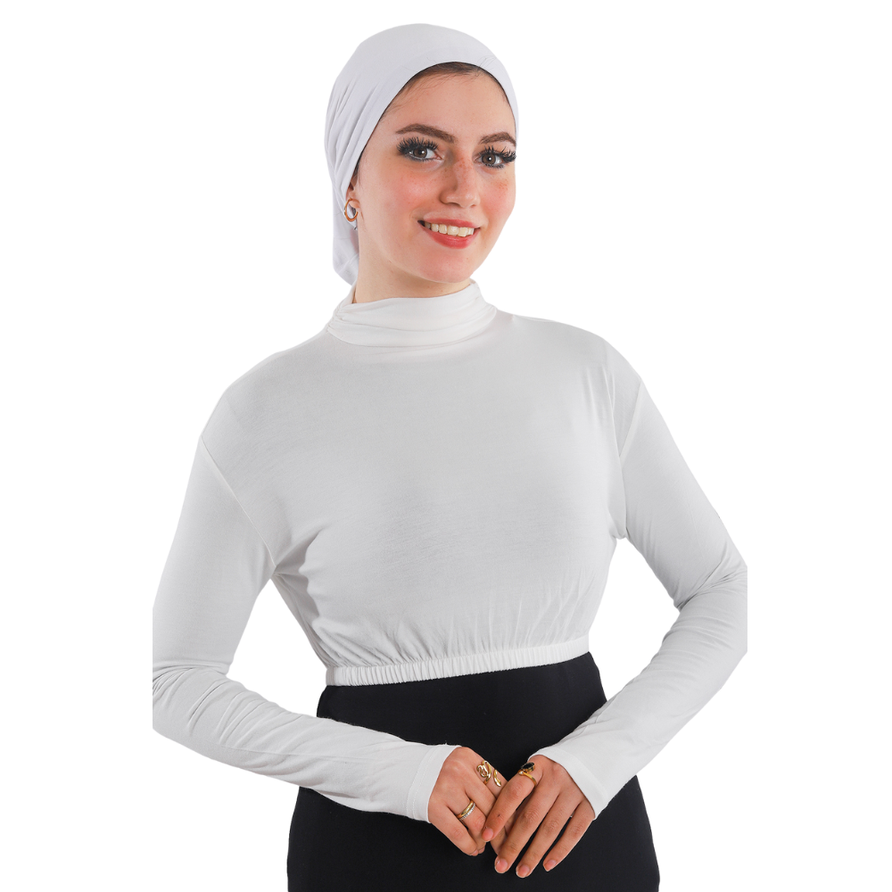 نصف بودي قطن بأكمام طويلة