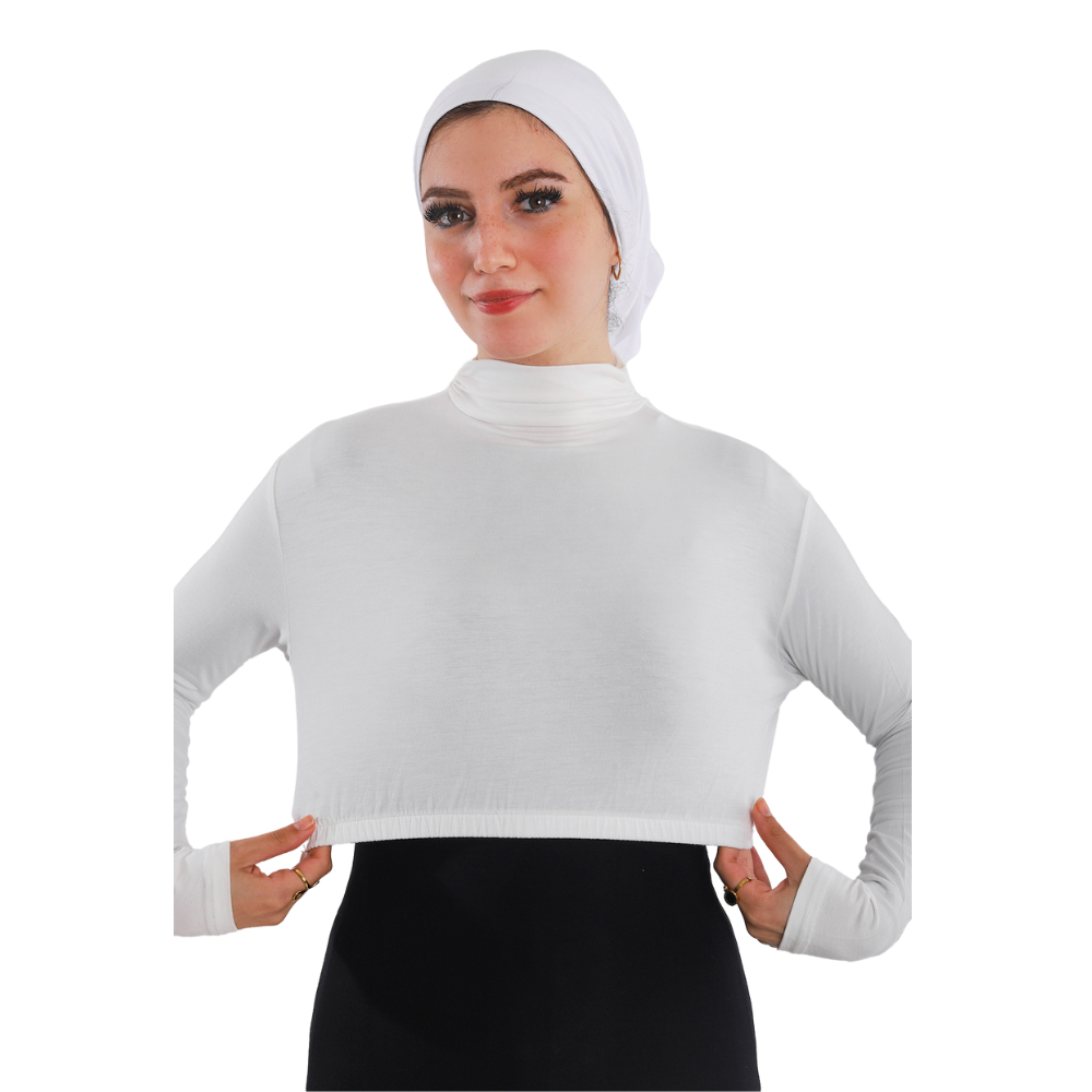 نصف بودي قطن بأكمام طويلة