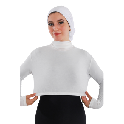 نصف بودي قطن بأكمام طويلة