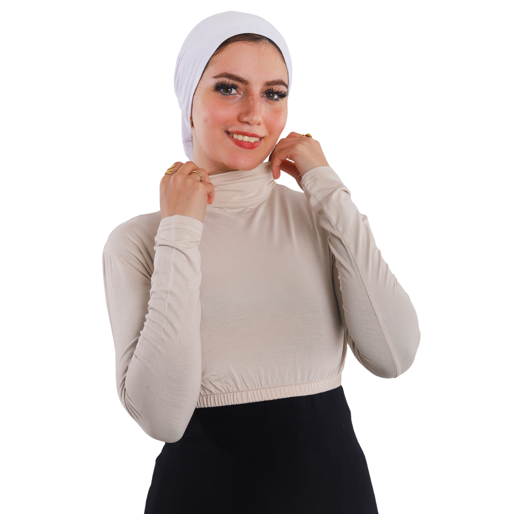 نصف بودي قطن بأكمام طويلة