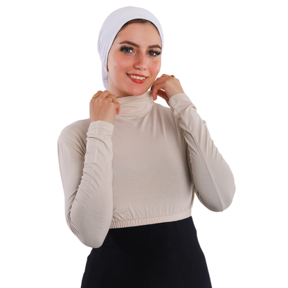 نصف بودي قطن بأكمام طويلة