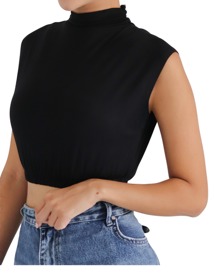 Cotton Sleeveless Crop Top