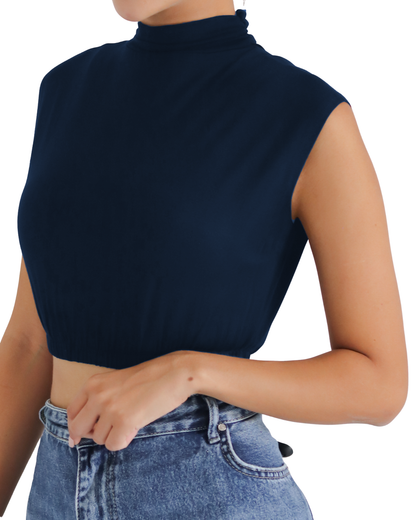 Cotton Sleeveless Crop Top
