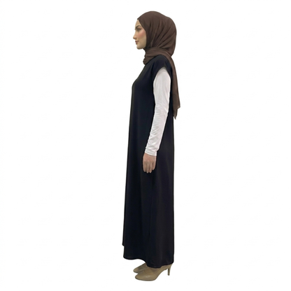 فستان بيزك طويل ربع كم