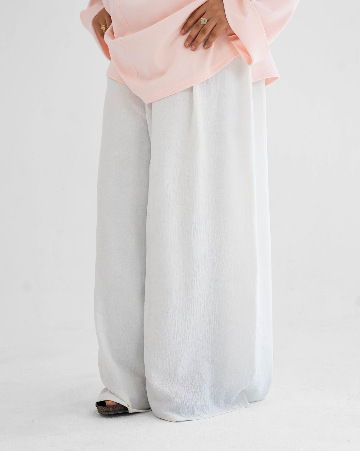 بنطلون Wide Leg حريمي واسع بطبقتين
