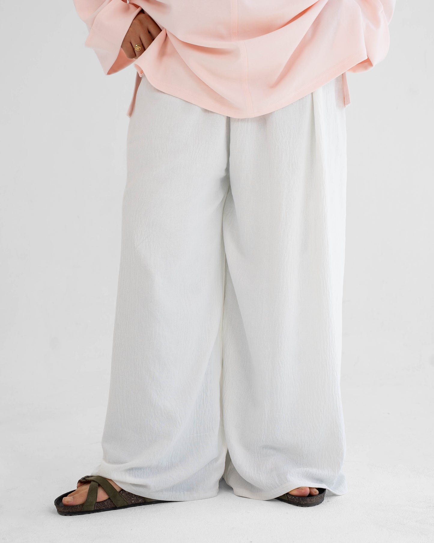 بنطلون Wide Leg حريمي واسع بطبقتين