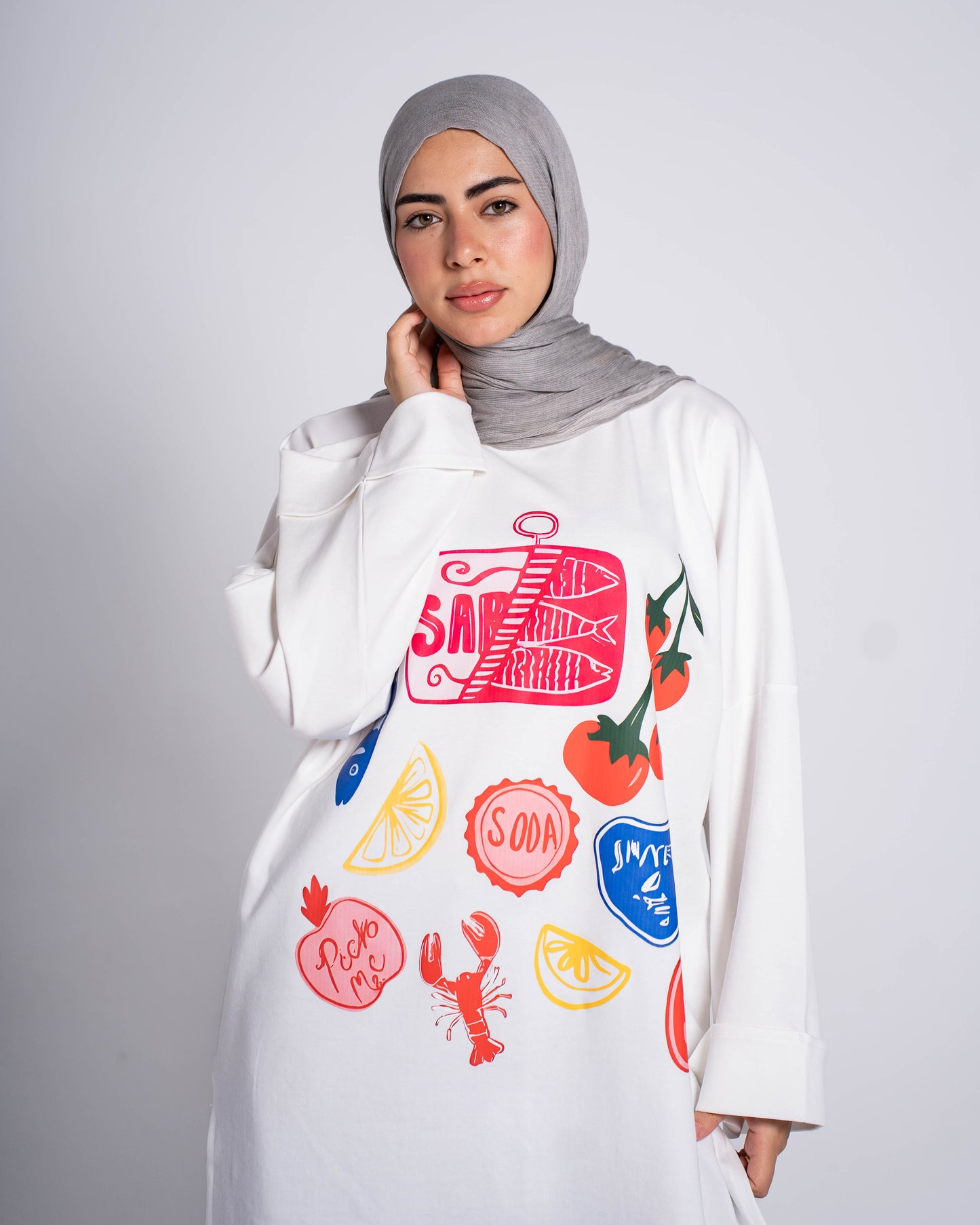 سويت شيرت لاين طباعة أمامية