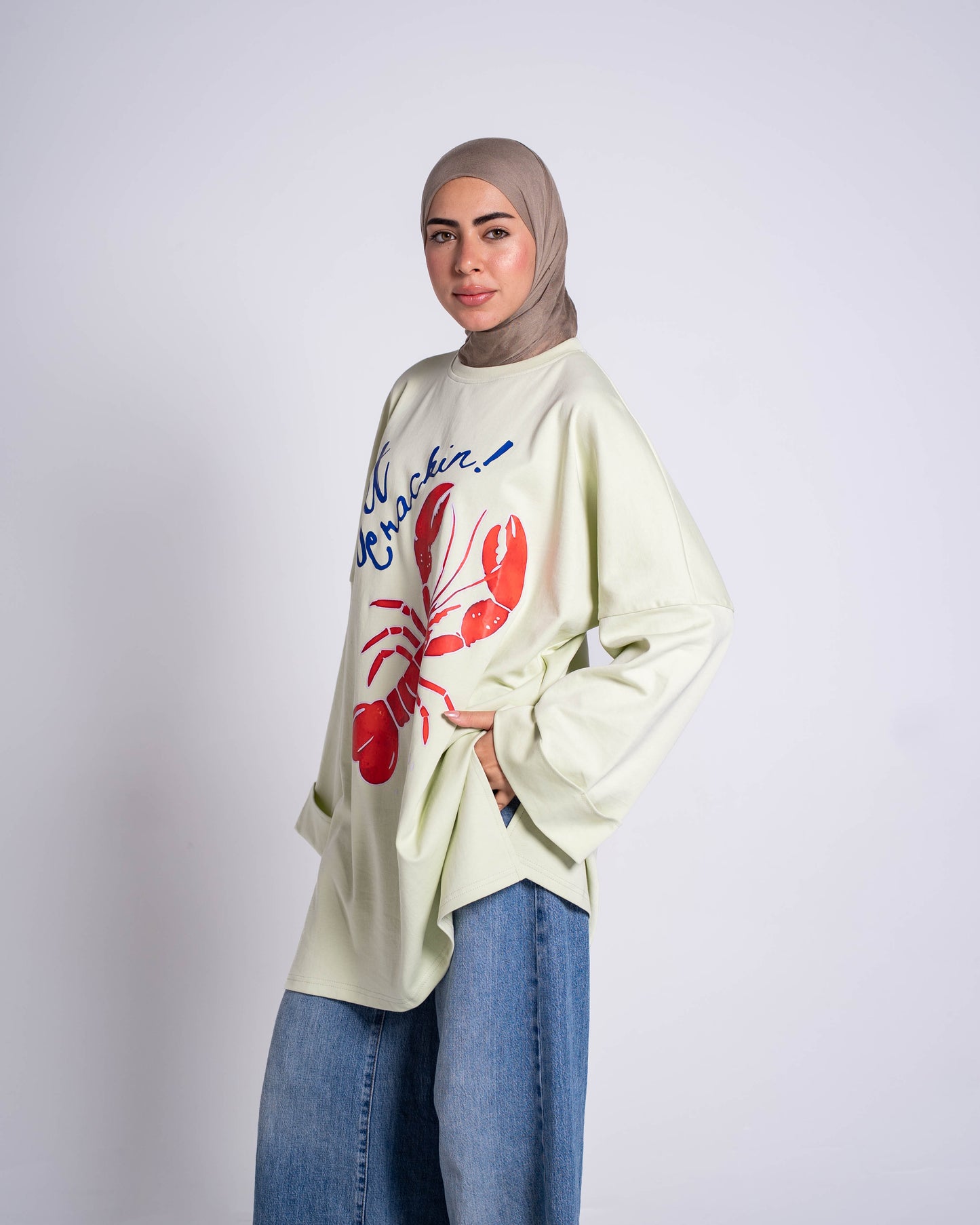 سويت شيرت لاين طباعة أمامية