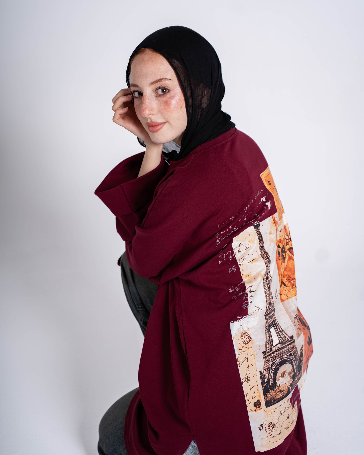 سويت شيرت لاين طباعة خلفية