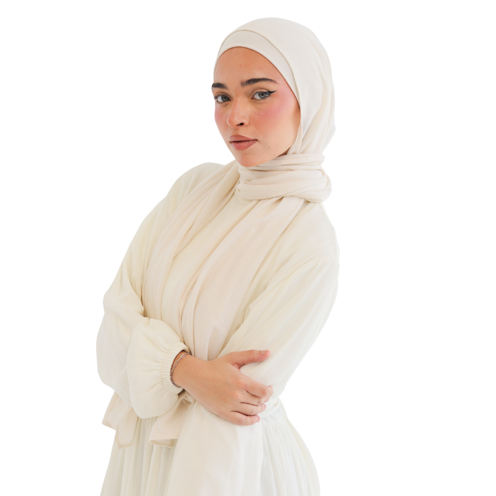 طرحة كويتي زودياك مع بندانة مقفولة  ALTOBEH - خامة زودياك الثابتة والعملية.