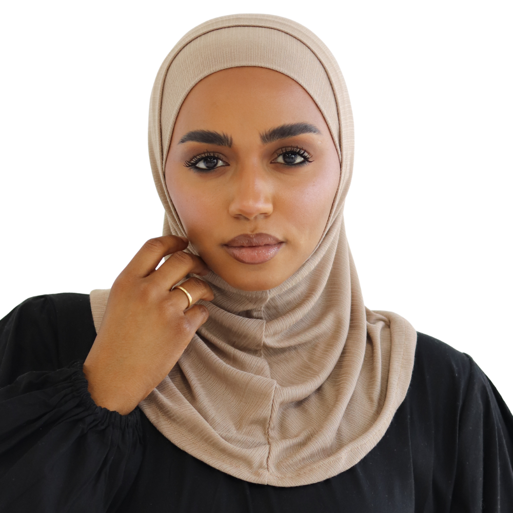 حجاب زودياك قطعتين سوري لون شوكو ALTOBEH - خامة زودياك العملية.