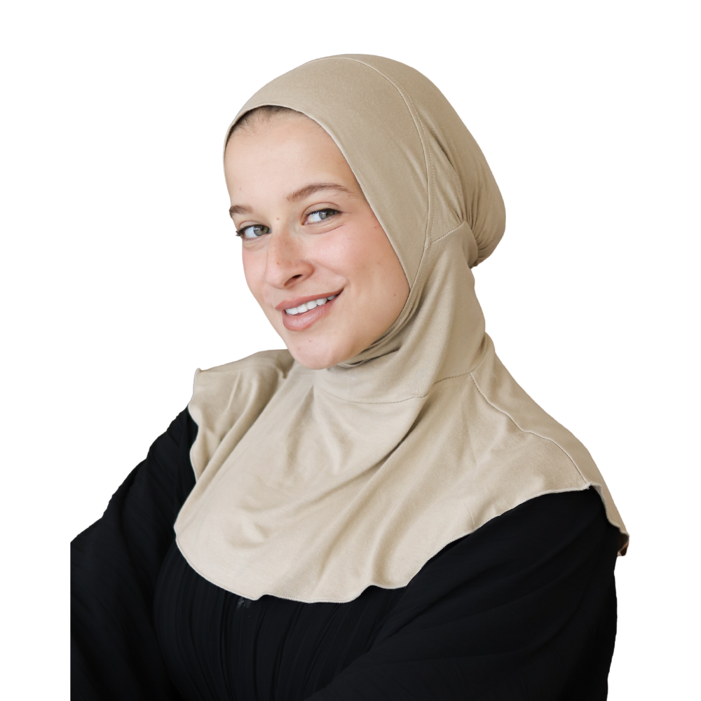 بونيه رقبة قطن لون بيج وسط ALTOBEH - بديل الهاي كول الصيفي المريح.