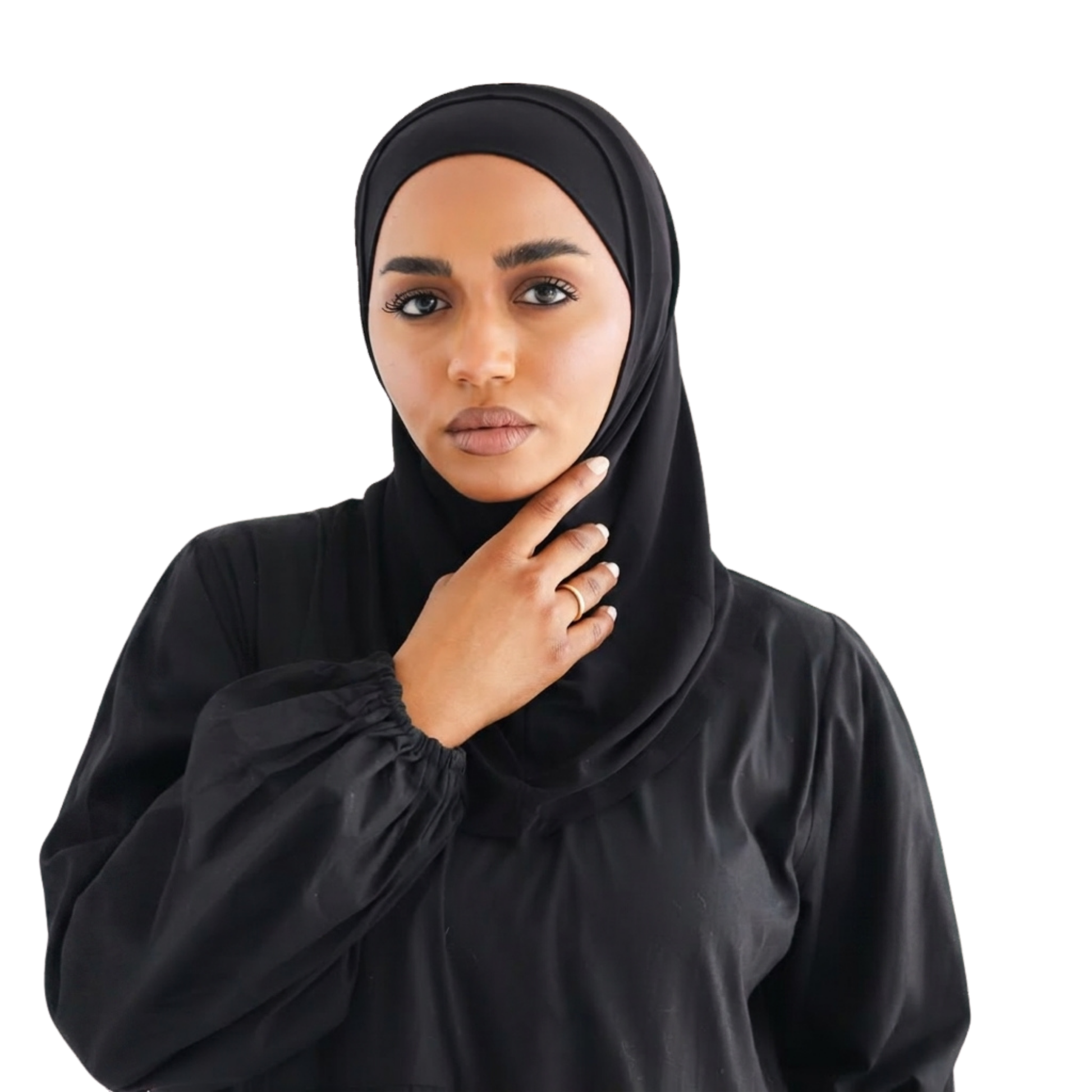 حجاب قطعتين سوري ليكرا  ALTOBEH - ثبات تام بدون دبابيس وخامة مرنة ومريحة.