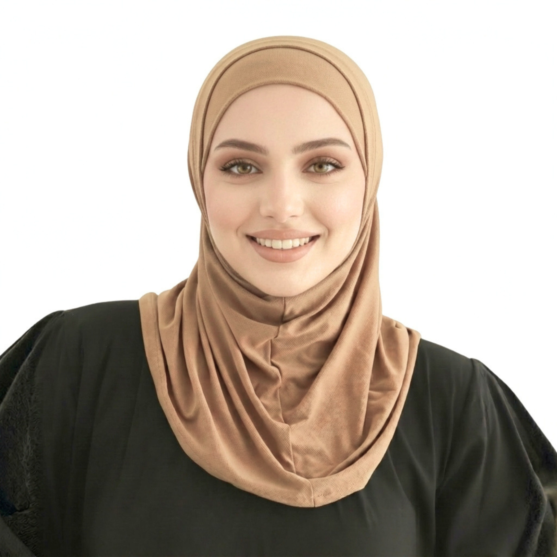 حجاب قطعتين سوري ليكرا  ALTOBEH - ثبات تام بدون دبابيس وخامة مرنة ومريحة.