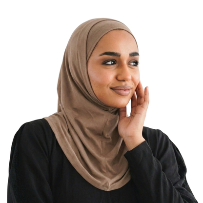 حجاب قطعتين سوري ليكرا  ALTOBEH - ثبات تام بدون دبابيس وخامة مرنة ومريحة.