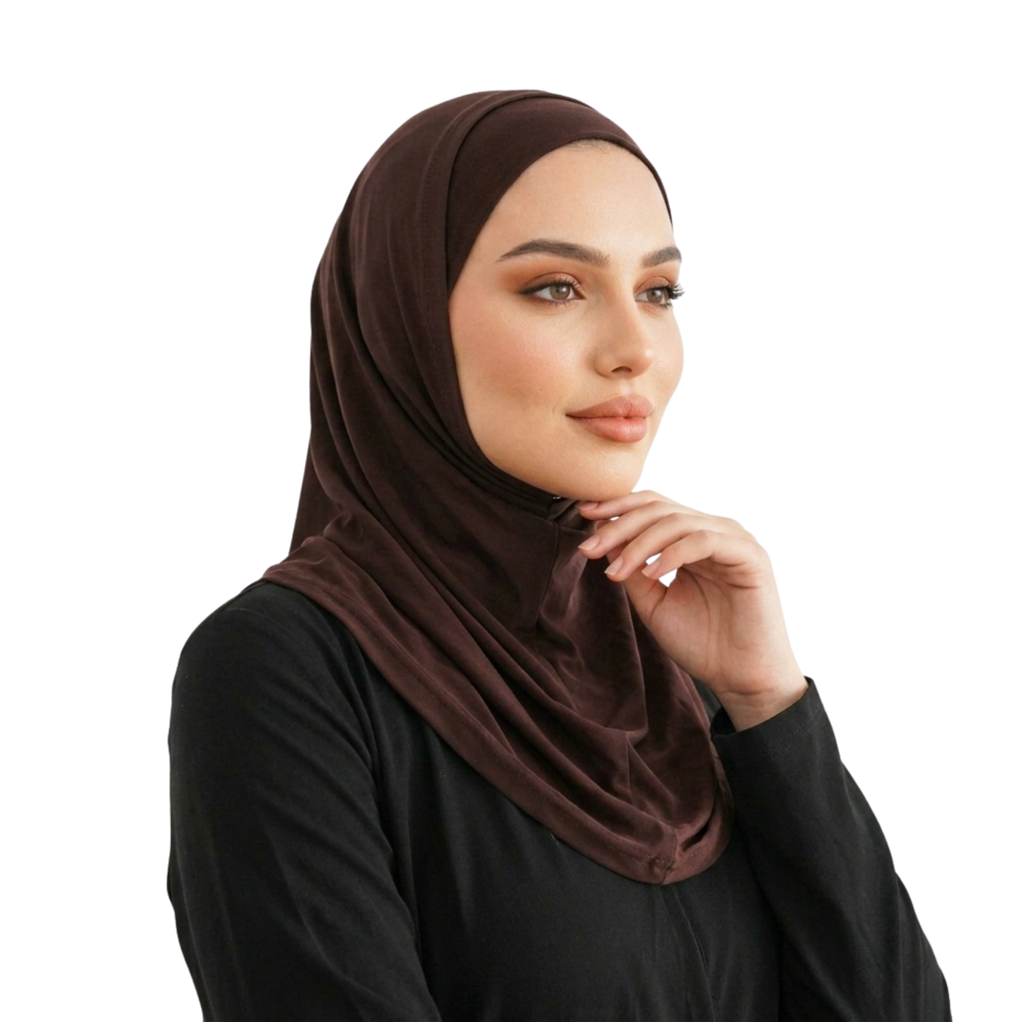 حجاب قطعتين سوري ليكرا  ALTOBEH - ثبات تام بدون دبابيس وخامة مرنة ومريحة.