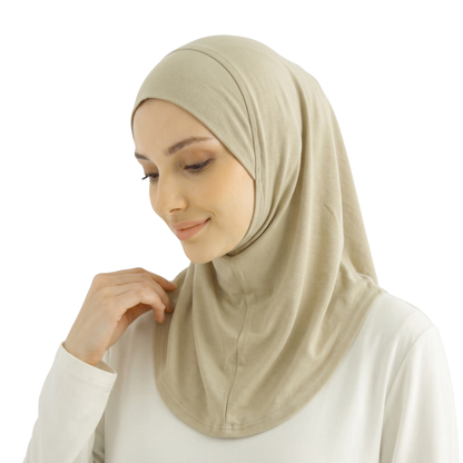 حجاب ليكرا طويل بتصميم مريح وعملي بدون دبابيس تغطية كاملة وثبات مثالي