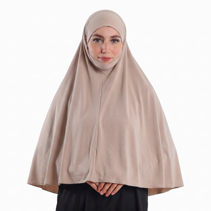 حجاب نقاب قطعة واحدة  ALTOBEH - تصميم مدمج وخامة ليكرا ناعمة.