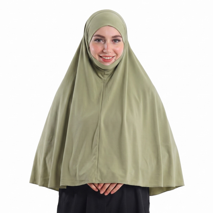 حجاب نقاب قطعة واحدة  ALTOBEH - تصميم مدمج وخامة ليكرا ناعمة.