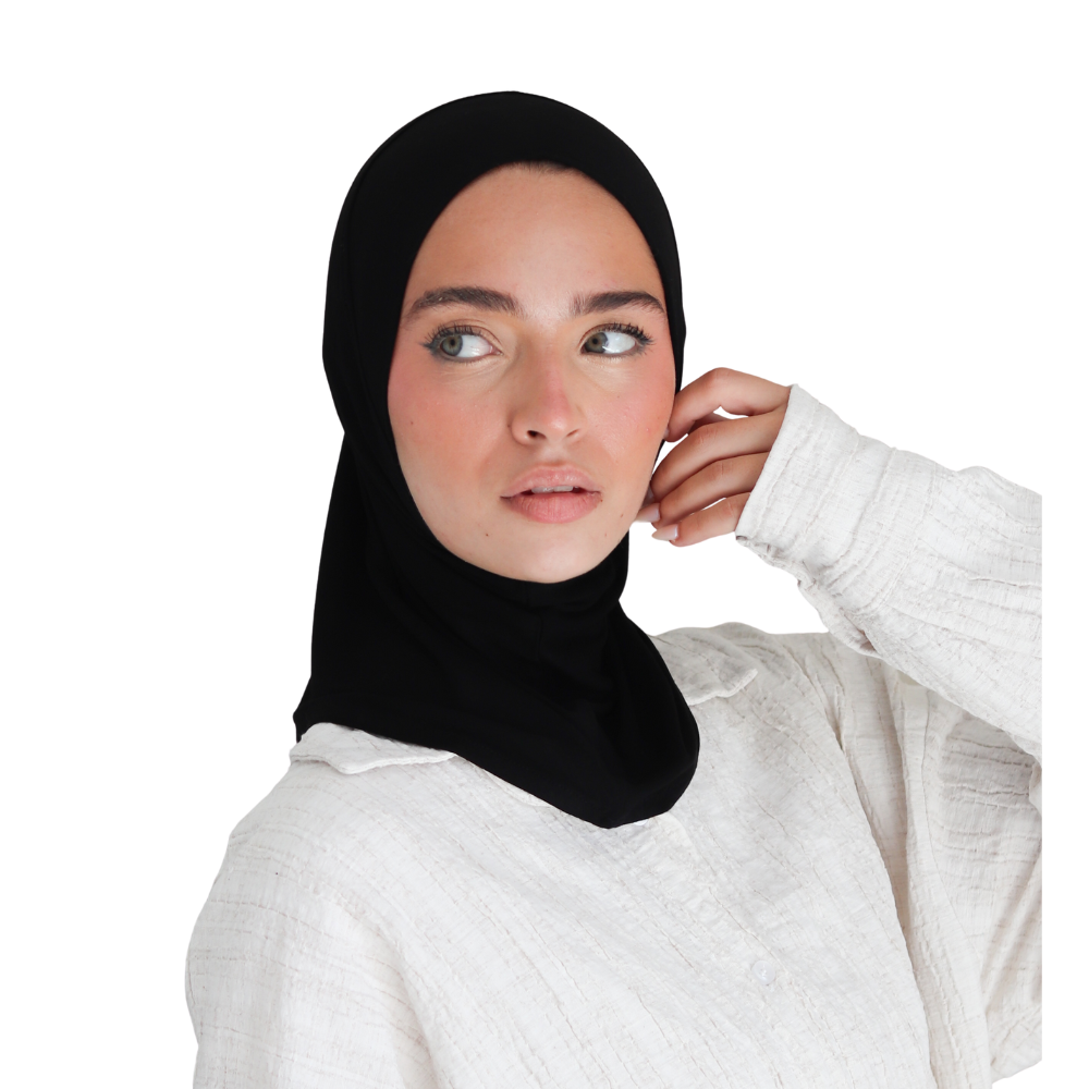 حجاب قطن قطعة واحدة قصير ALTOBEH - ثبات تام بدون دبابيس.