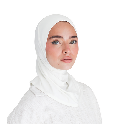 حجاب قطن قطعة واحدة قصير ALTOBEH - ثبات تام بدون دبابيس.